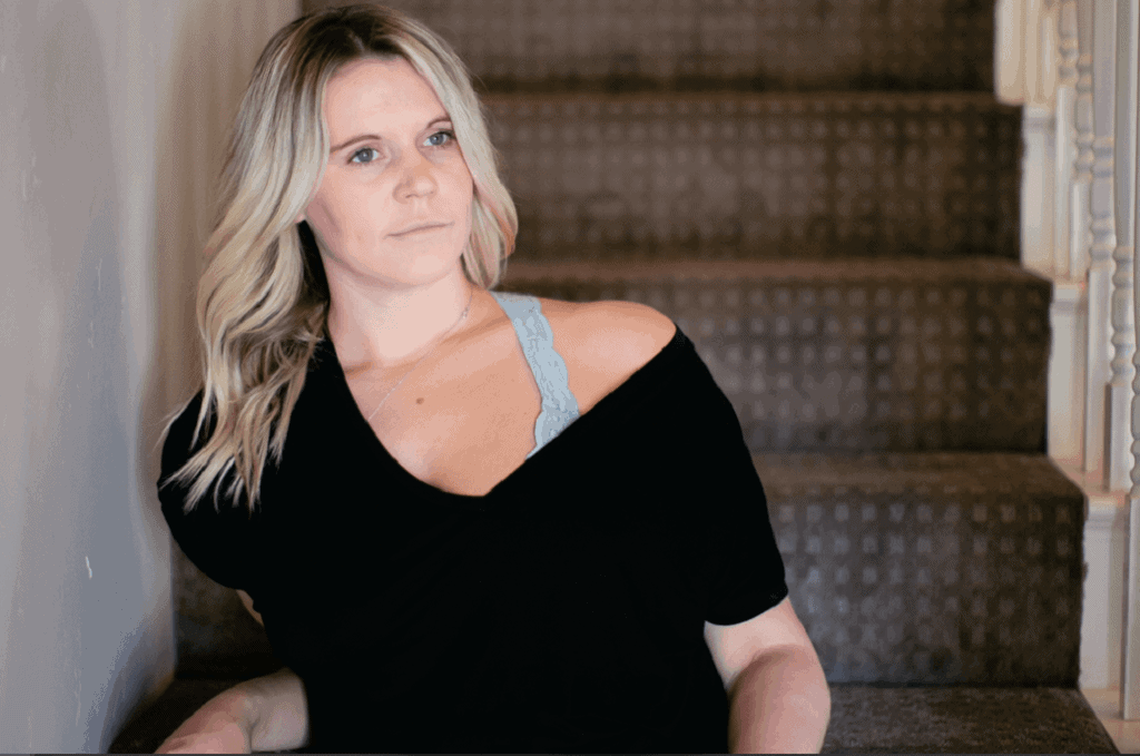 wearing a bralette under a shirt