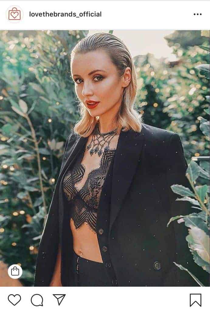 Dark longline bralette with blazer