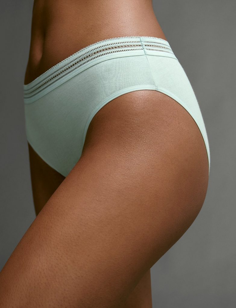 Woman wearing a white panty