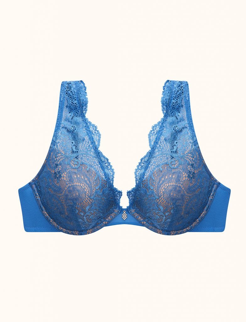 The blue Lace Contour Plunge Bra from Third Love