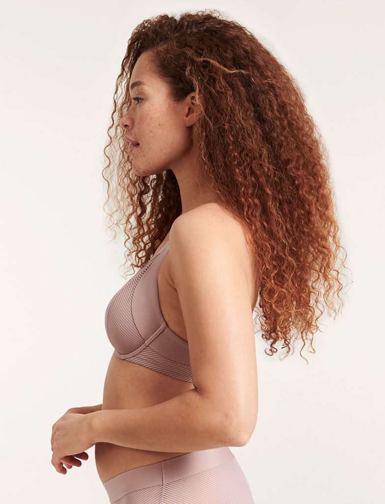 Woman wearing a plunge bra from Third Love