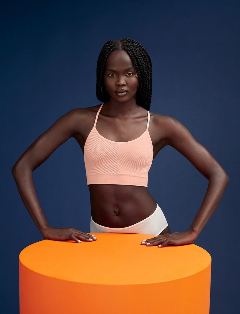 Woman wearing a bralette and underwear from Third Love