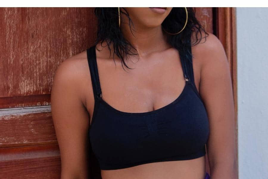 An image of woman wearing sports bra