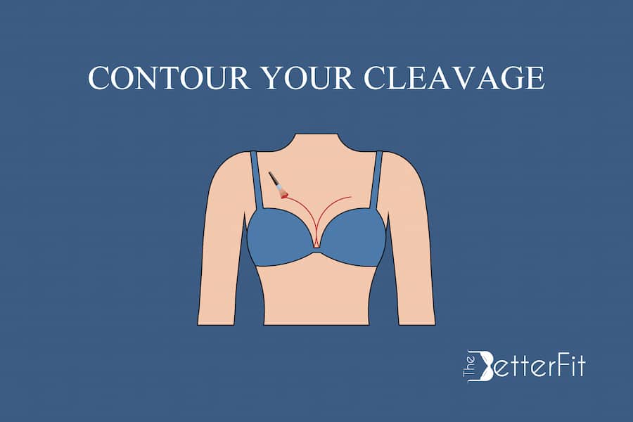 Contour your cleavage and give the illusion of a larger chest with makeup