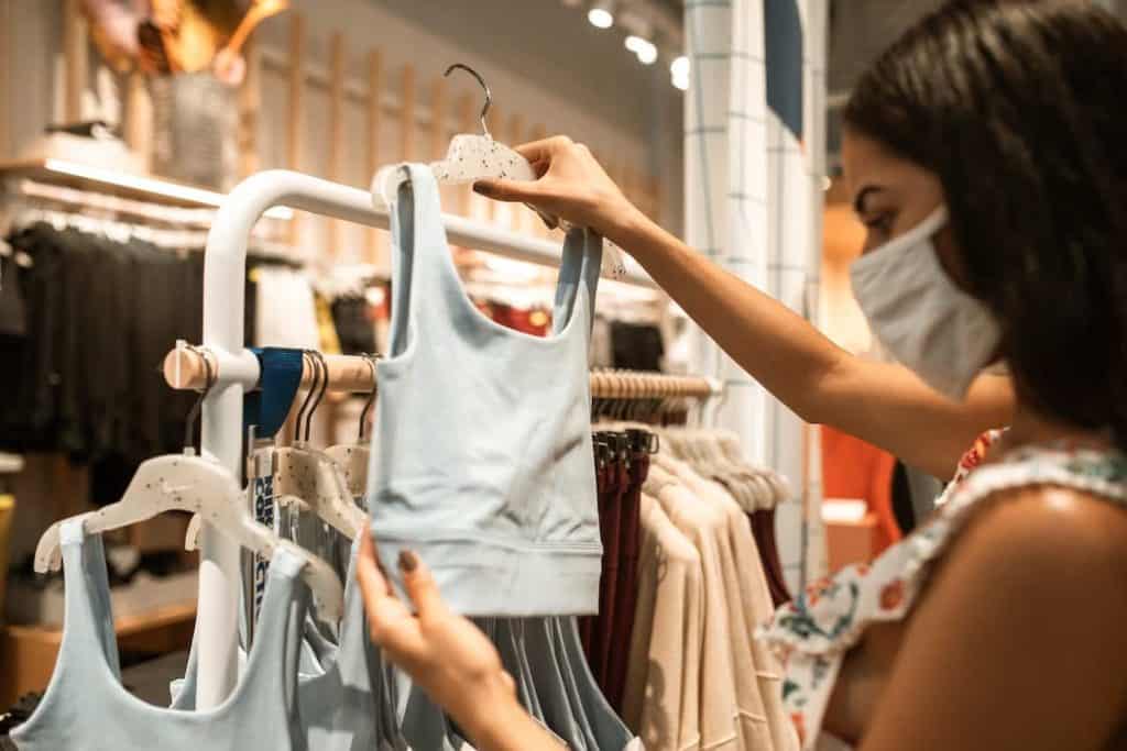 An image of a woman choosing a new bra