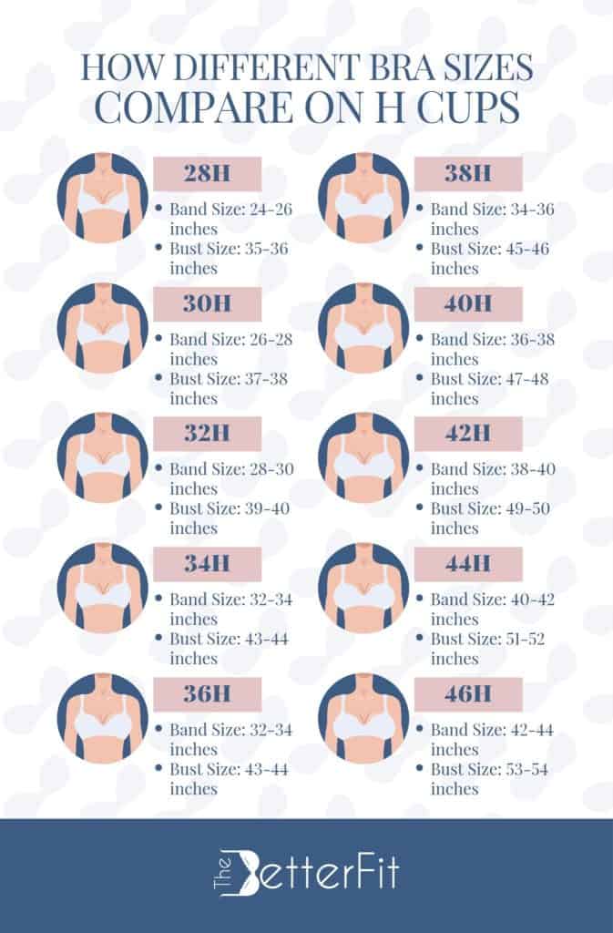Know how different bra sizes compare to H cups