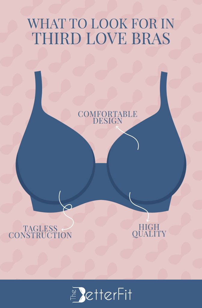 It is made from high quality material, has a comfortable design, and tagless construction, which are the things you look for in a bra from Third Love