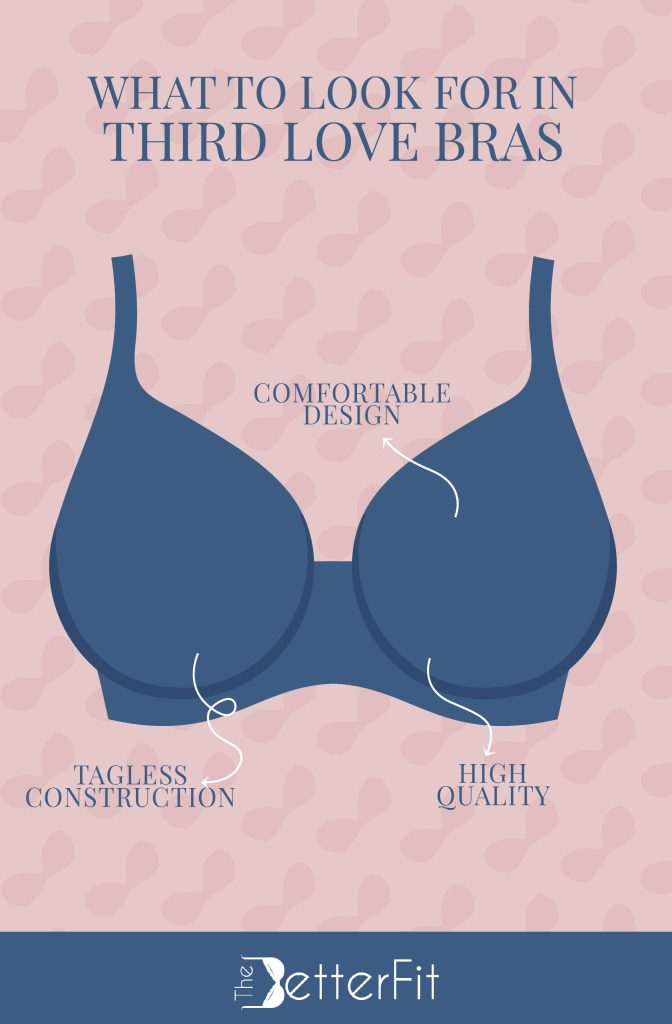 It has a comfortable design, is made from high-quality material, and has a tagless construction are the things you look for in a bra from Third Love
