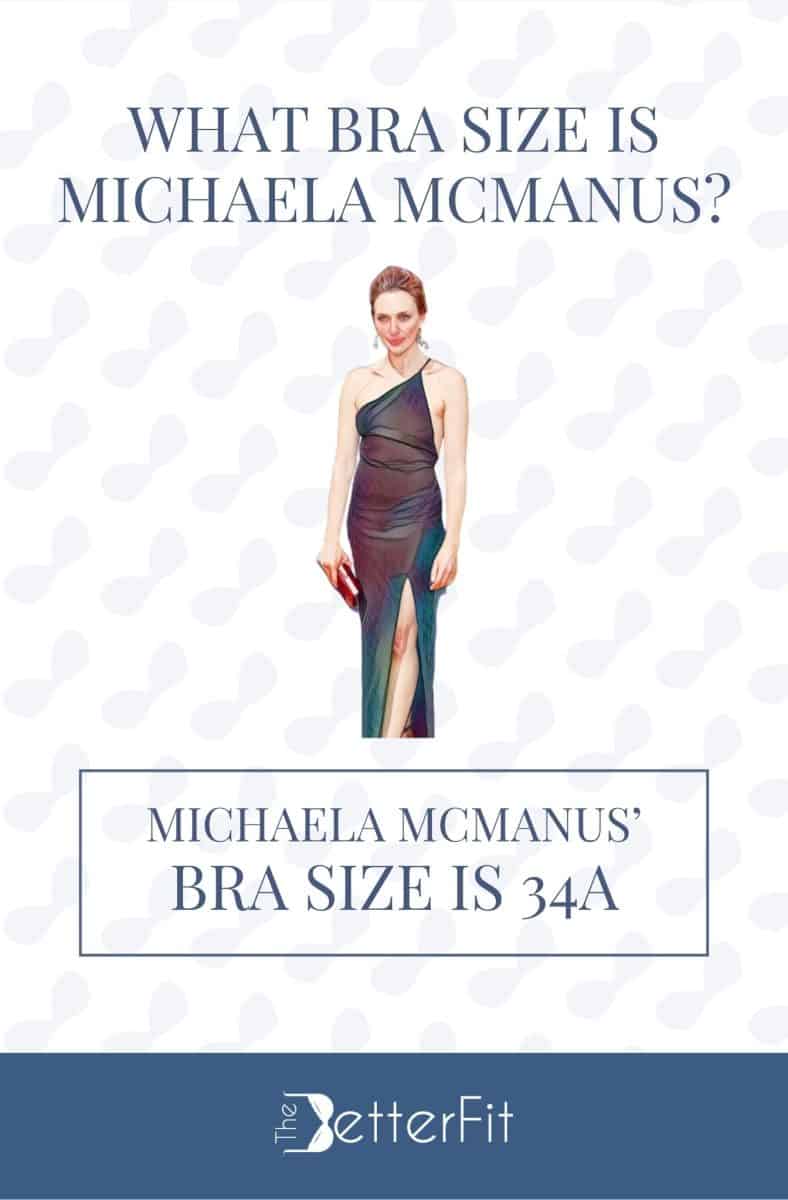 Graphic image of Michaela Mcmanus with 34A bra size wearing a one-shoulder thigh-high slit