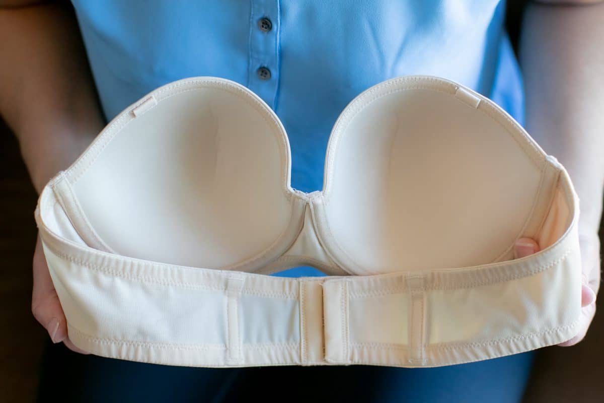 A white push up bra